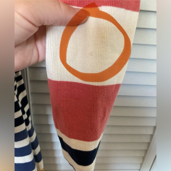 Anthropologie Saturday Sunday Striped Long Sleeve Midi Riley Dress Ribbed Size S - Picture 11 of 11